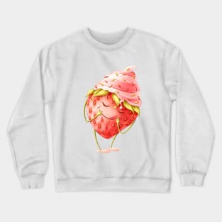 Strawberry with ice cream Crewneck Sweatshirt